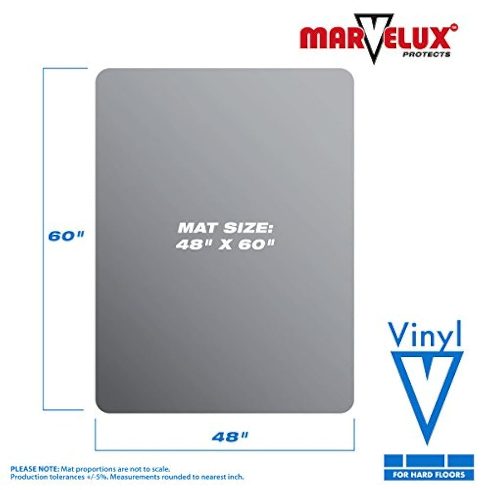 Marvelux - Alfombrilla rectangular para silla de vinilo