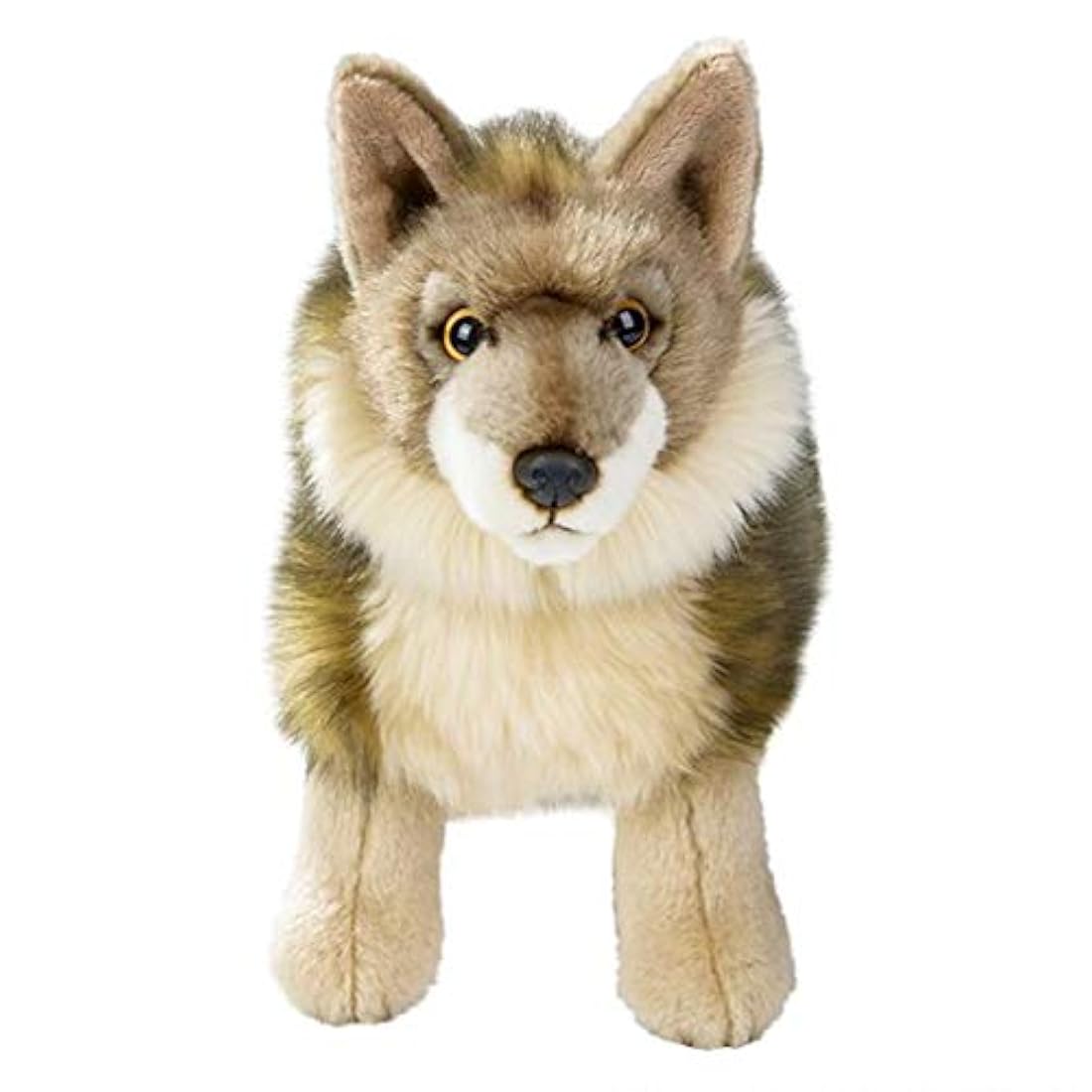 Peluche de felpa diseño de Lobo color gris y blanco. RINCO