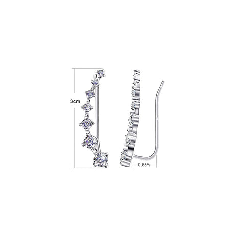 Aretes de plata  hipoalergénicos con circonita cúbica