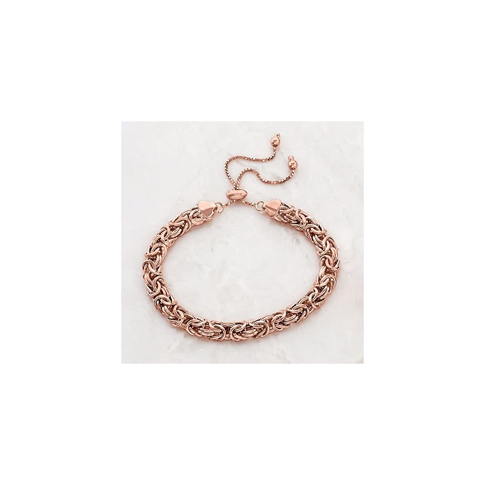 Pulseras de bolo bizantino plata bañada en oro