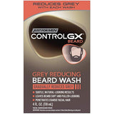 Just For Men Control GX - Lavado de barba reductor de color gris, Da color gradualmente al bigote y la barba, Lavado de barba., paquete de de 1