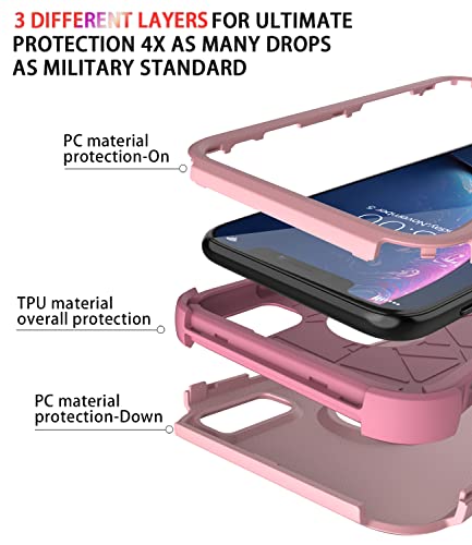 Diverbox Funda para iPhone Xr [a prueba de golpes, a prueba de gotas] [a prueba de polvo], resistente funda de protección para Apple iPhone XR (rosa)