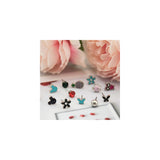 Aretes de acero hipoalergénicos coloridos 100 pares