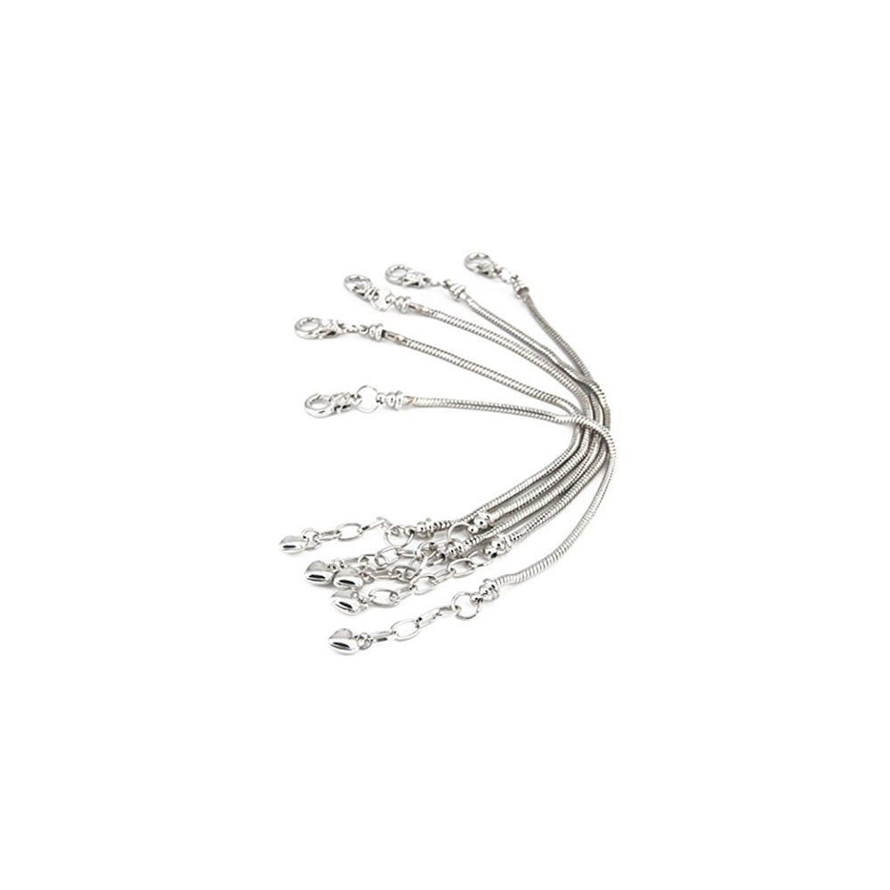 Pulseras y tobilleras con cadena de serpiente y dijes