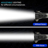 Linterna táctica Otdair LED con energía solar, linterna ultrabrillante, martillo de seguridad, táctica de alto lumen, recargable por USB, 5 modos para exteriores, camping, senderismo