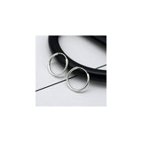 Aretes de aro de plata  para mujeres 3 pares de aretes