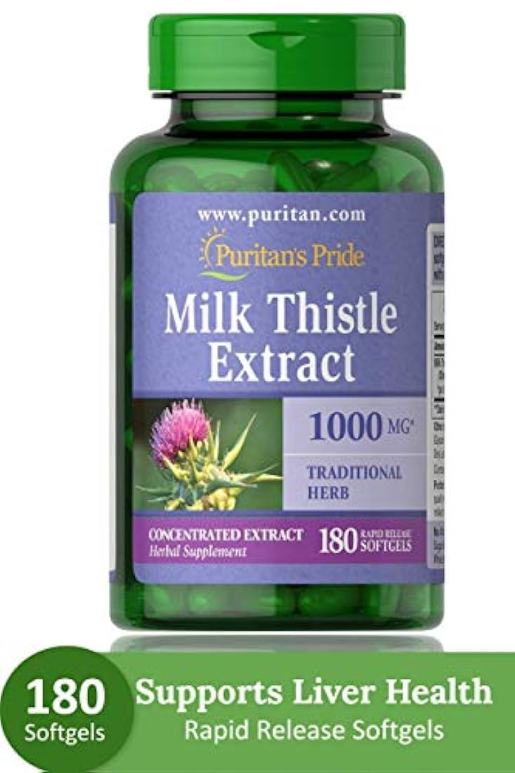 Puritans Pride - Extracto de leche de cardo 180 cápsulas