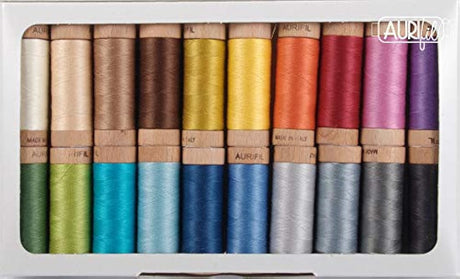 Aurifil Glorious - Juego de hilo de mano 20 pequeñas bobinas