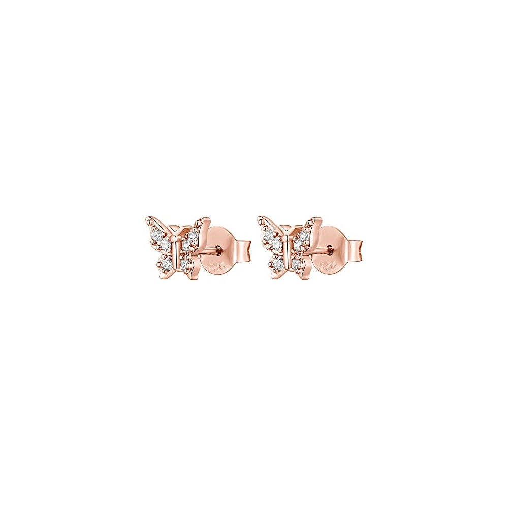 Aretes de plata de chapados en oro de 14 quilates para mujer