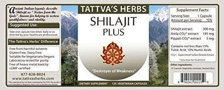 Suplemento Herbs Extracto de Shilajit  Sin OMG 240 caps