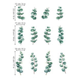 Adhesivo decorativo para pared con diseño de hojas de eucalipto