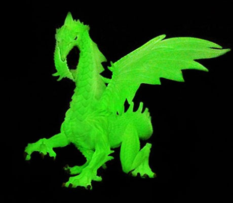 Dragón que brilla en la oscuridad pintado a mano para niños