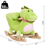 Cochecito de peluche con dinosaurio balancín