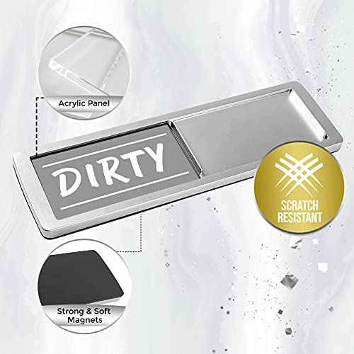 Imán para lavavajillas, indicador sucio limpio para cocina, lavavajillas, fácil de leer y fuerte deslizamiento para cambiar señales, diseño elegante y conveniente, imán resistente con pegatinas opcionales