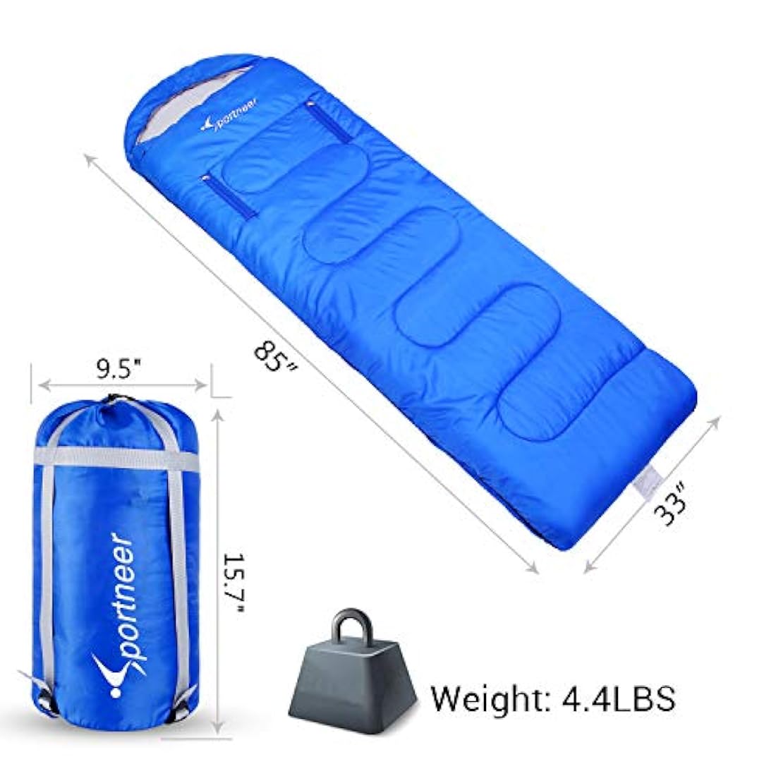 Saco de dormir portátil para invierno con orificios