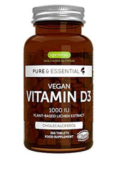 Puro Essentials Vegano vitamina D3 1000IU Colecalciferol