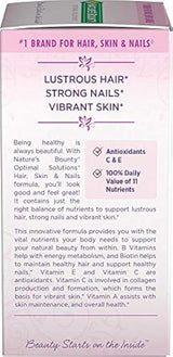 Optimal Solutions Fórmula para cabello, piel y uñas