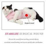 Traje de recuperación de gatos para heridas abdominales o enfermedades de la piel, alternativa transpirable de cuello electrónico para gatos y perros, después de la cirugía, uso antilame heridas