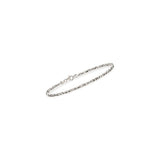 Pulseras y tobilleras bizantina cuadrada de plata de ley