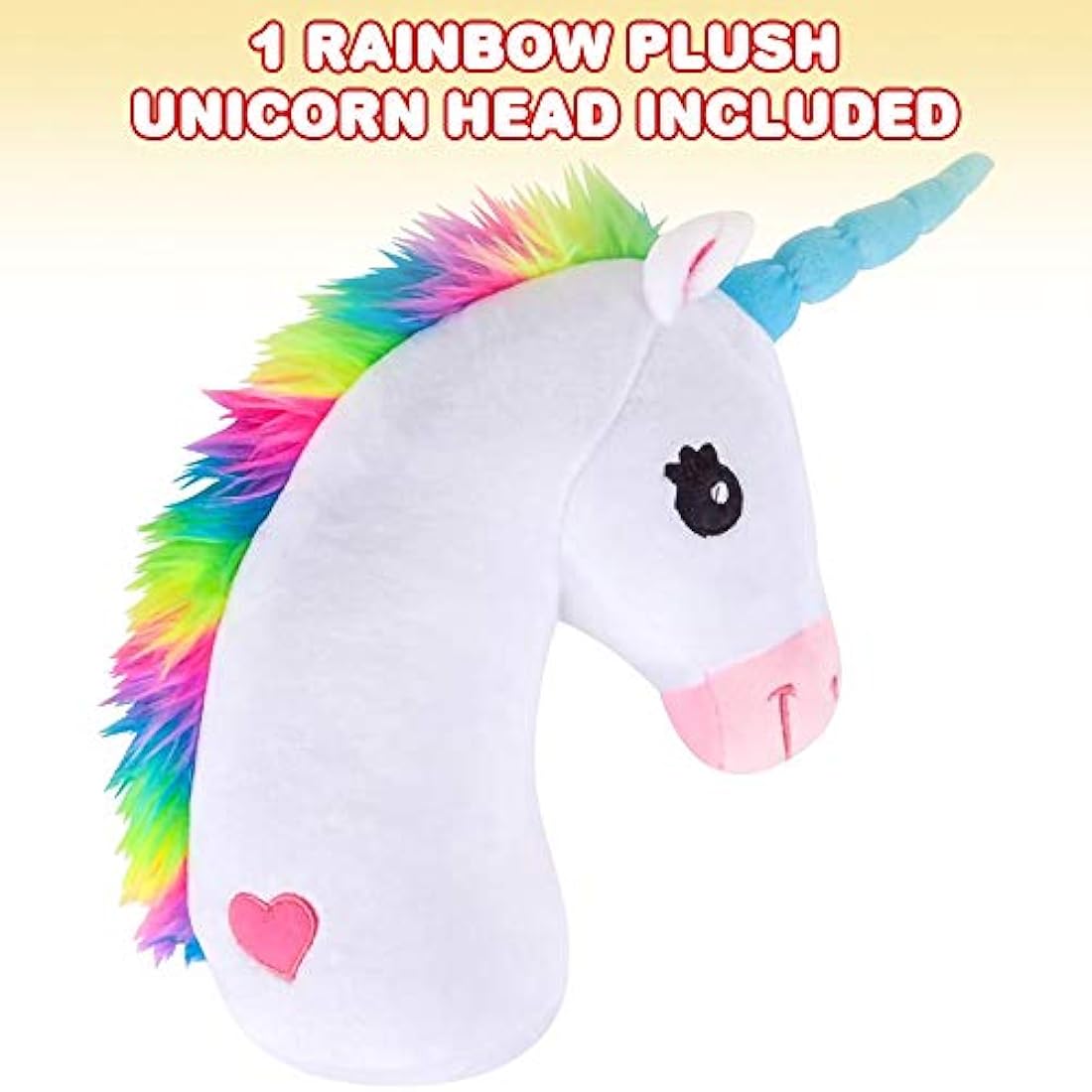 Almohada mágica de felpa con cabeza de unicornio