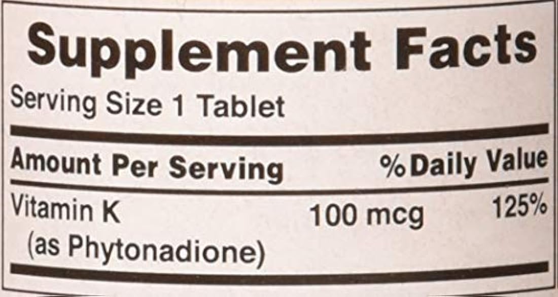 Vitamina K comprimidos