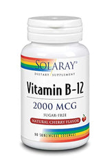 Vitamina B-12 2000 mcg Sabor natural de cereza sin azúcar |