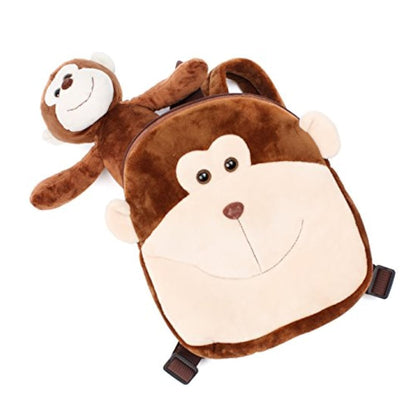 Mochila infantil con peluche Lovey (marrón)