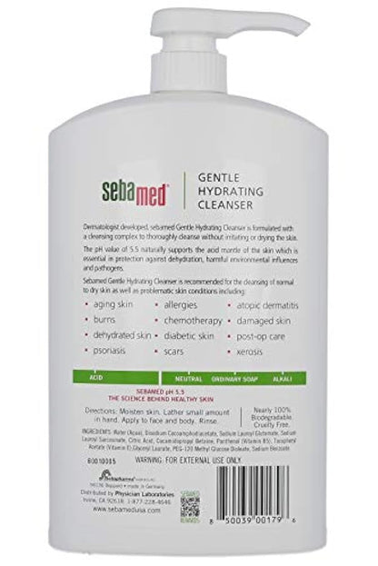 Sebamed,limpiador hidratante facial y corporal suave,33.8 oz