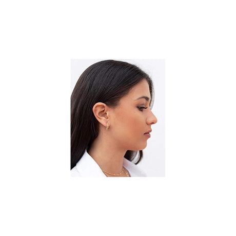 Aretes chapados en oro de 18 quilates con forma de gota