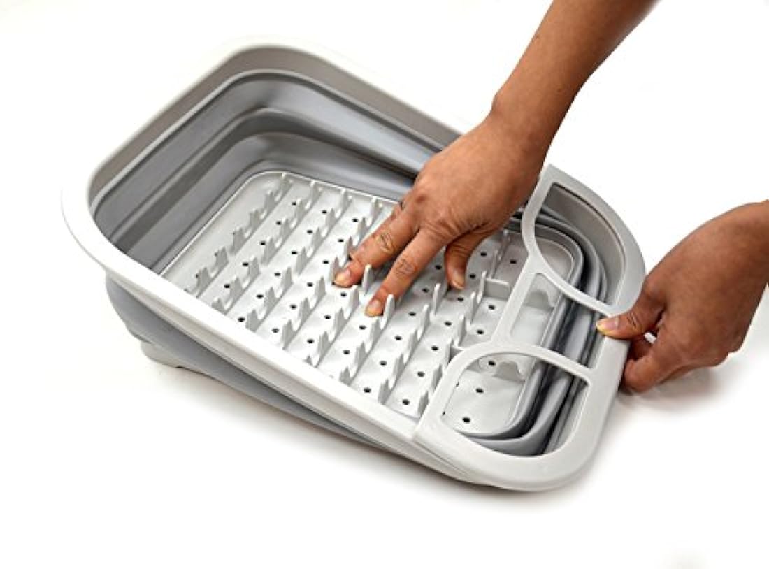 SAMMART - Escurridor plegable para platos con escurridor