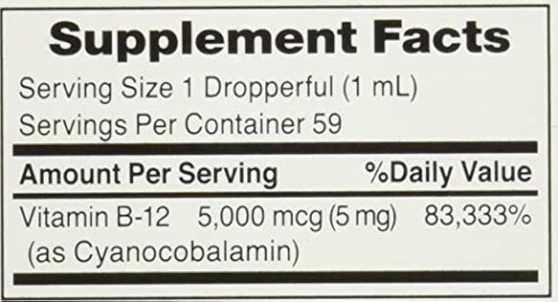 Nature's Bounty B-12 5000 mcg Sublingual Liquid Energy Health 2 oz (Paquete de 3)