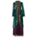 Disfraces Vestido de terciopelo verde Winifred para mujer