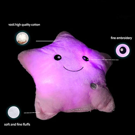 Almohada de peluche con forma de estrella