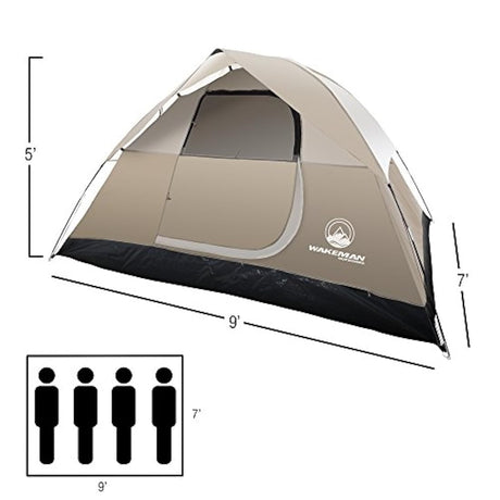 Tienda para 4 personas, domo resistente al agua para acampar