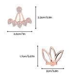 Fashion Hollow Lotus Flower Earrings Crystal Simple Chic