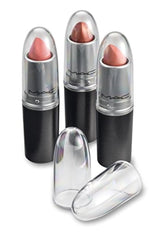 Tapas de lápiz labial transparente para ver el color