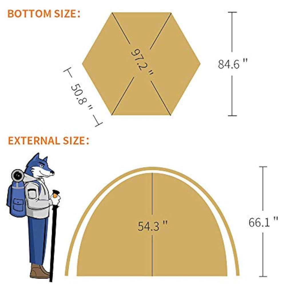 Tienda de campaña instantánea impermeable para 2 o 3 personas