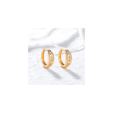 Aretes doradas chapadas en oro de 14 quilates para mujeres