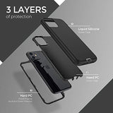 ORIbox - Funda compatible con iPhone 11, acabado suave al tacto de silicona líquida exterior