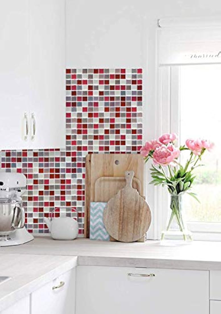 Adhesivo decorativo azulejos mosaico (23.6x23.6cm/9.3x9.3)
