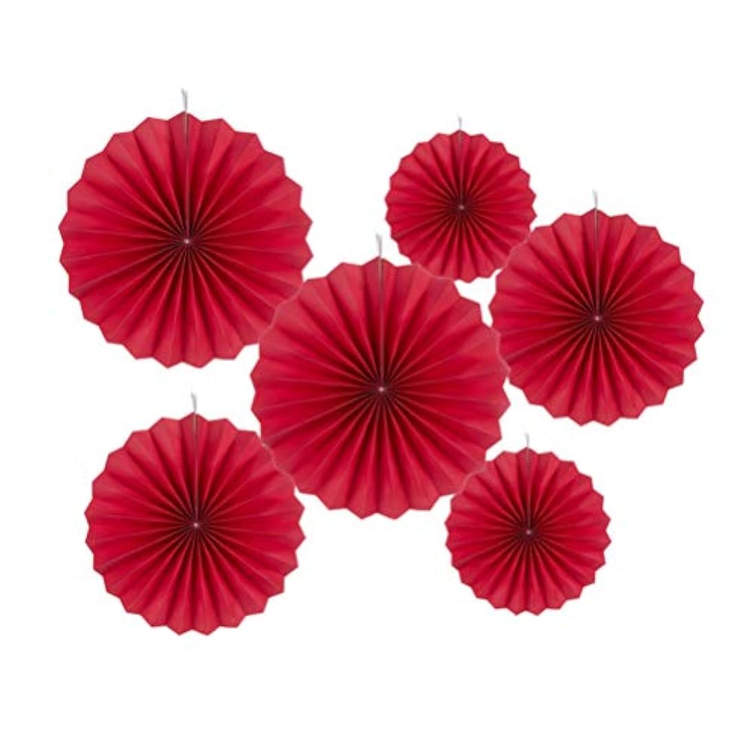 Adornos para colgar (6 unidades), color rojo