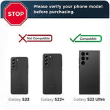 Encased Funda para cinturón 2 en 1 con funda resistente para Samsung Galaxy S22 Ultra – Funda a prueba de golpes con clip de nailon balístico (S22-ULTRA)