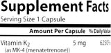 Vitamina K2 MK-4 (Menatetrenona) de 5 mg, Carlson, P35331, 1