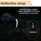 Chubasquero con capucha para perro con tira reflectante, impermeable, ajustable, ligero, transpirable, poncho de lluvia para perros grandes