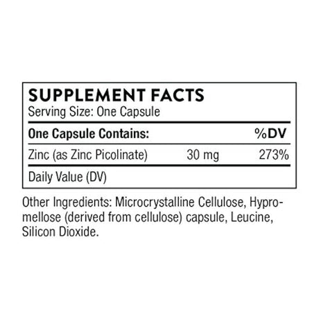 Suplemento de zinc bien absorbido