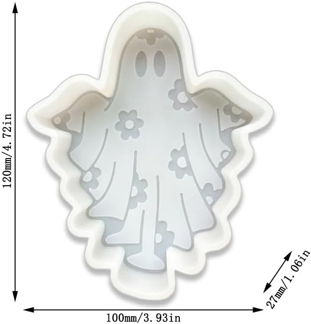 Molde de Silicona Fantasma con Flores - Aromatizante y Resina