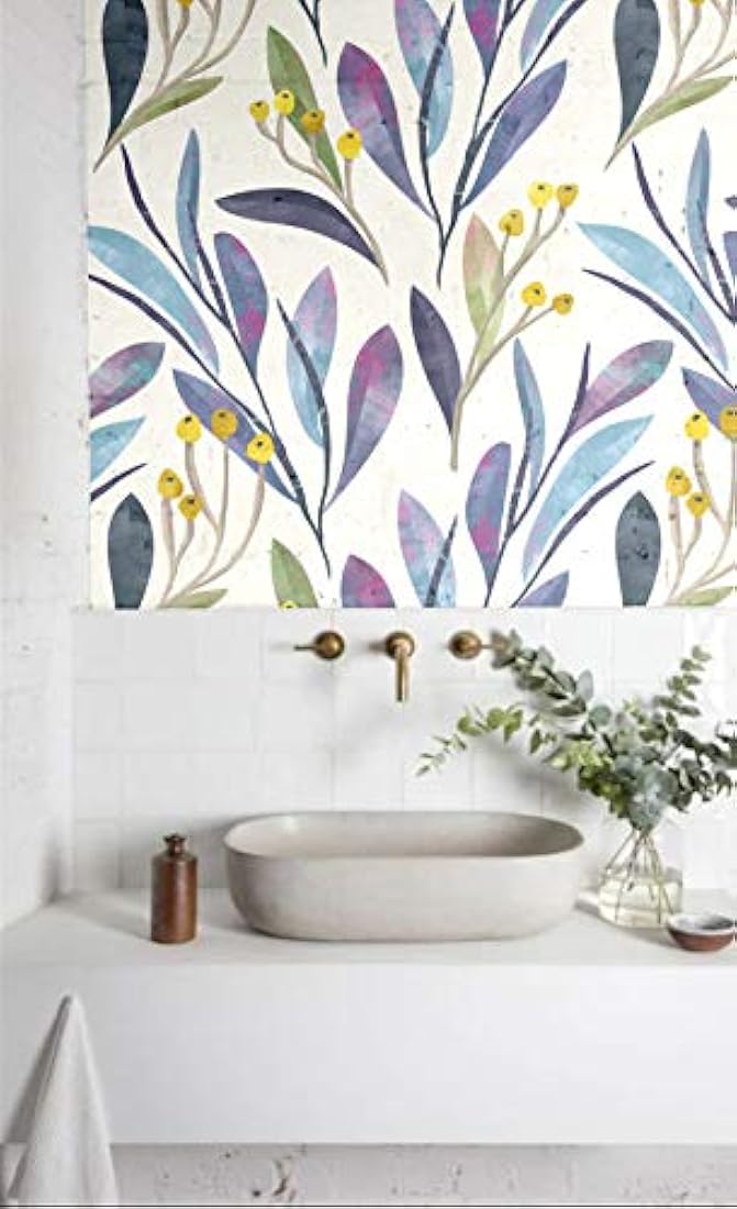 vinilo autoadhesivo para pared tipo botánica (17.7x98.4ft)