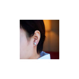 Pendientes de clip  redondo de 0.295 in Gris