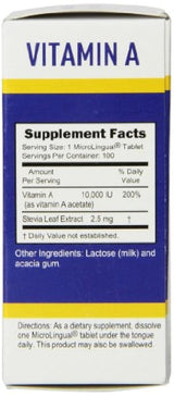 Superior fuente vitamina A 10,000 iu, 100 unidades