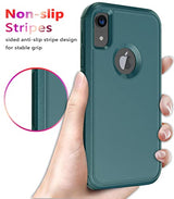 Diverbox Funda para iPhone Xr [a prueba de golpes, a prueba de gotas] [a prueba de polvo], resistente protección para Apple iPhone XR (verde oscuro)